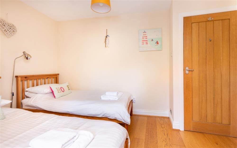 Another view of the twin bedroom. at The Old Chapel in Slapton