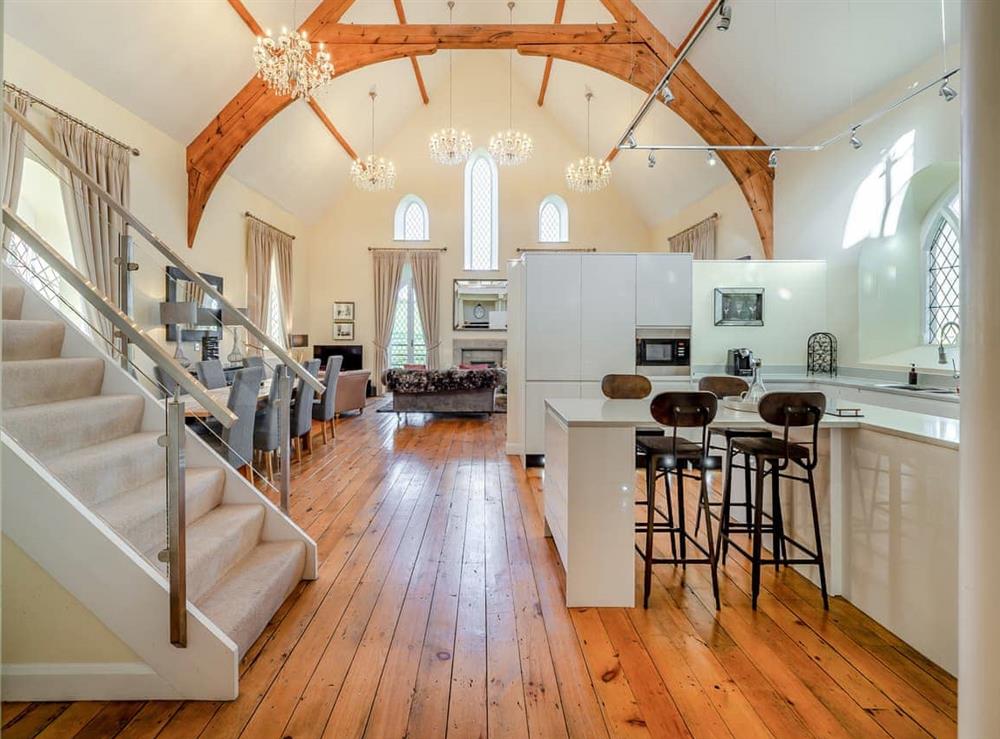 Open plan living space at The Old Chapel in Ulverston, Cumbria