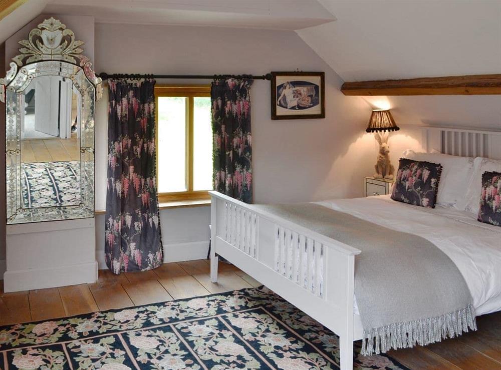 Comfortable double bedroom at The Old Cider Mill in Erwood, near Brecon, Powys