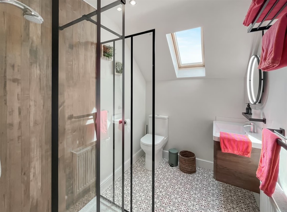 Shower room at The Old Coach House at Balcary in Auchencairn, Kirkcudbrightshire