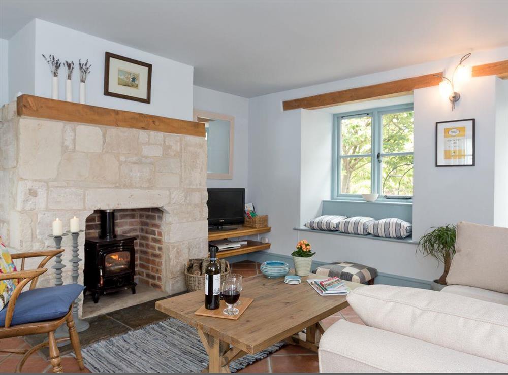 Cosy snug with wood burning stove at The Old Coach House in Colyton, near Honiton, Devon