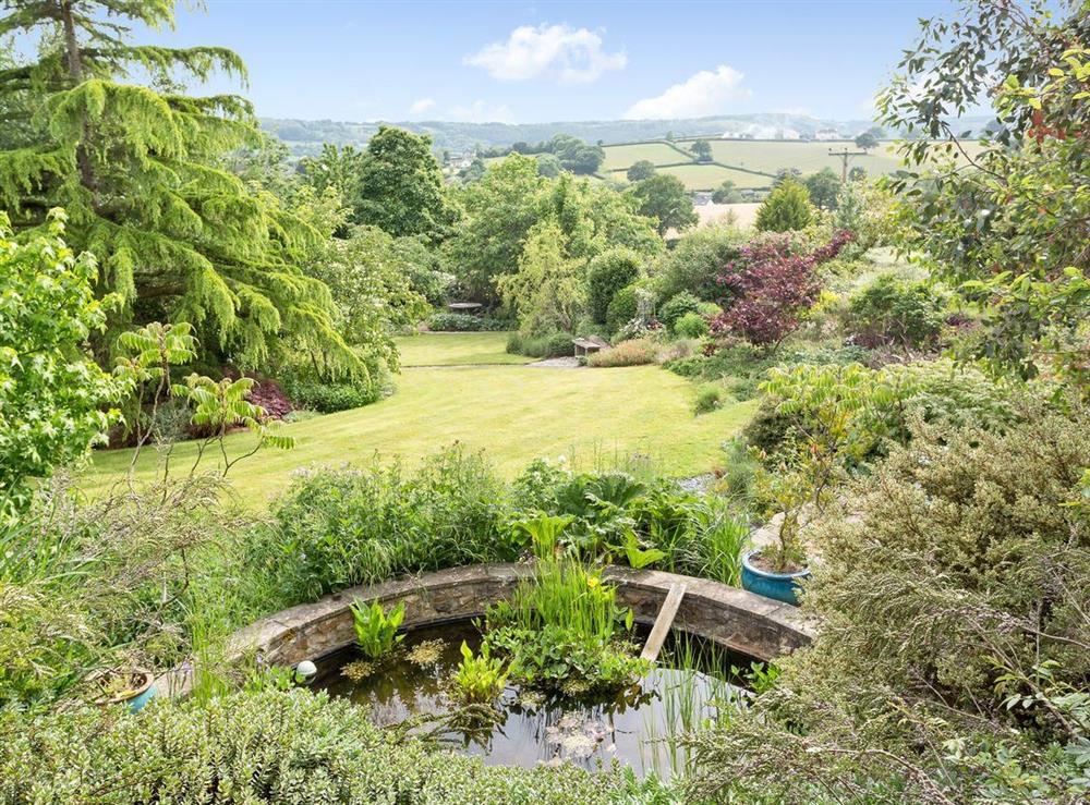 Fantastic views over the garden at The Old Coach House in Colyton, near Honiton, Devon
