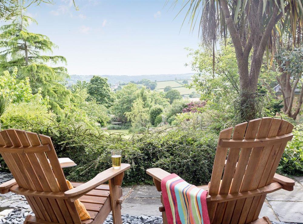 Relaxing views over the rolling hills at The Old Coach House in Colyton, near Honiton, Devon