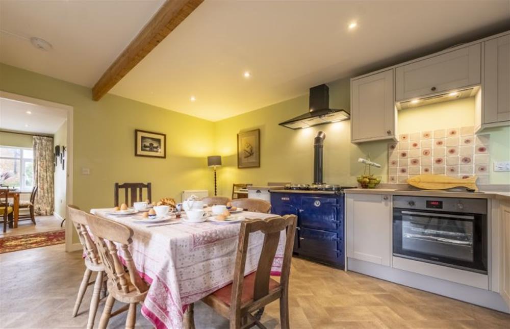 Kitchen with breakfast table at The Old Coach House, Congham near Kings Lynn
