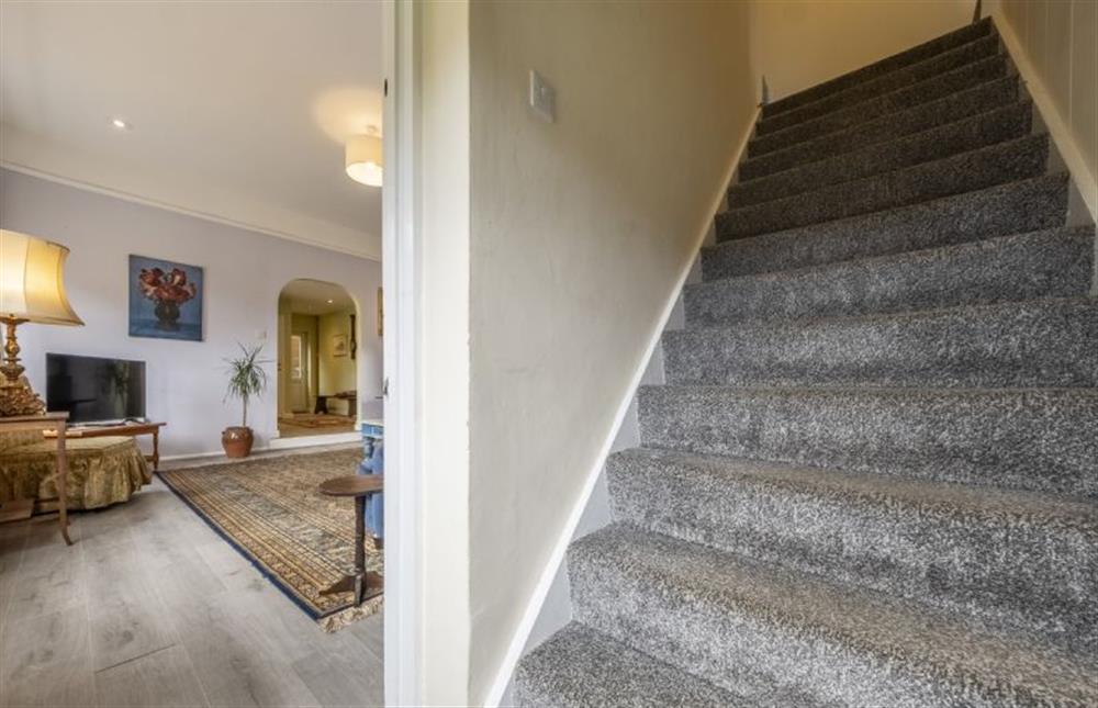 Stairs access to the first floor bedrooms at The Old Coach House, Congham near Kings Lynn