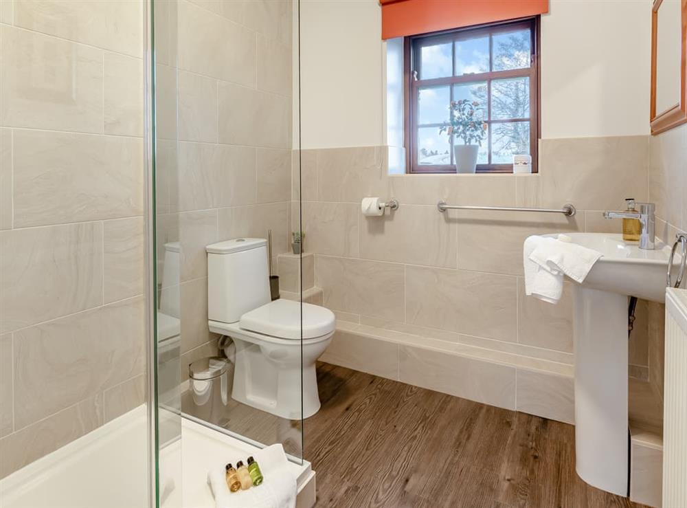 En-suite at The Old Combine Shed in Blackwoods, near Easingwold, North Yorkshire