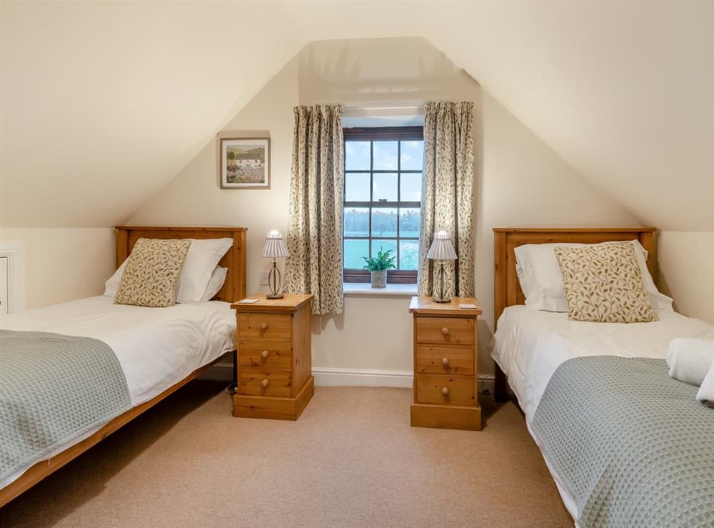 Twin bedroom at The Old Combine Shed in Blackwoods, near Easingwold, North Yorkshire