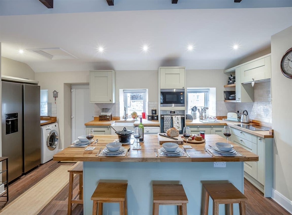 Kitchen/diner at The Old Cottage in Beadnell, Northumberland