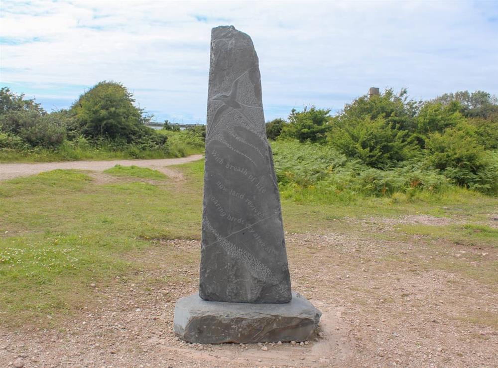The RSPB Hodbarrow Stone at The Old Court House in Millom, near Haverigg, Cumbria