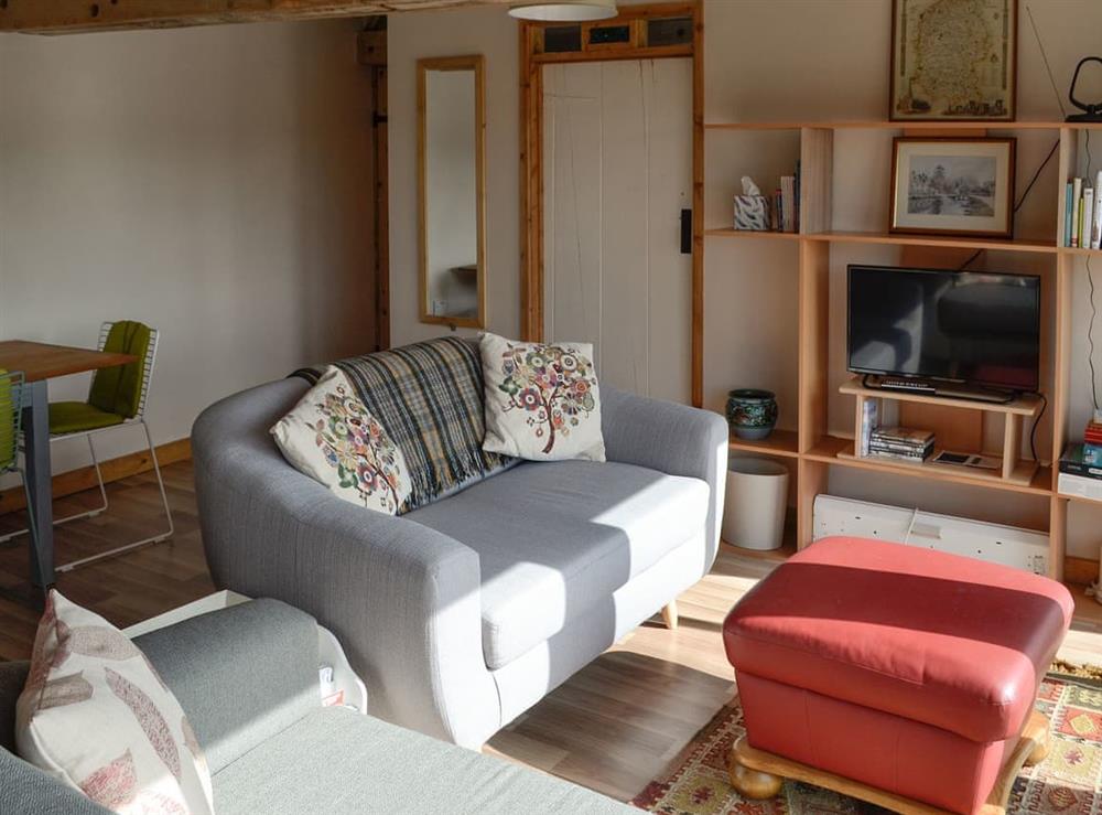 Open plan living space at The Old Cow Shed in Wickwar, Wotton-under-Edge, Gloucestershire