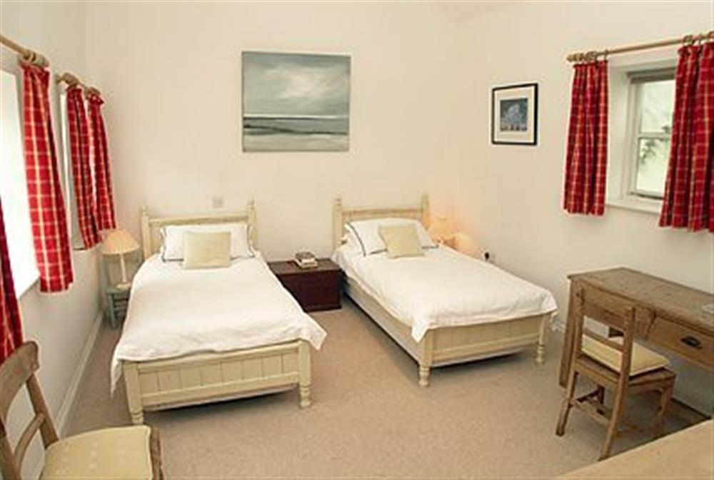 Twin bedroom at The Old Dairy in Bircham Newton, Nr Kings Lynn, Norfolk., Great Britain