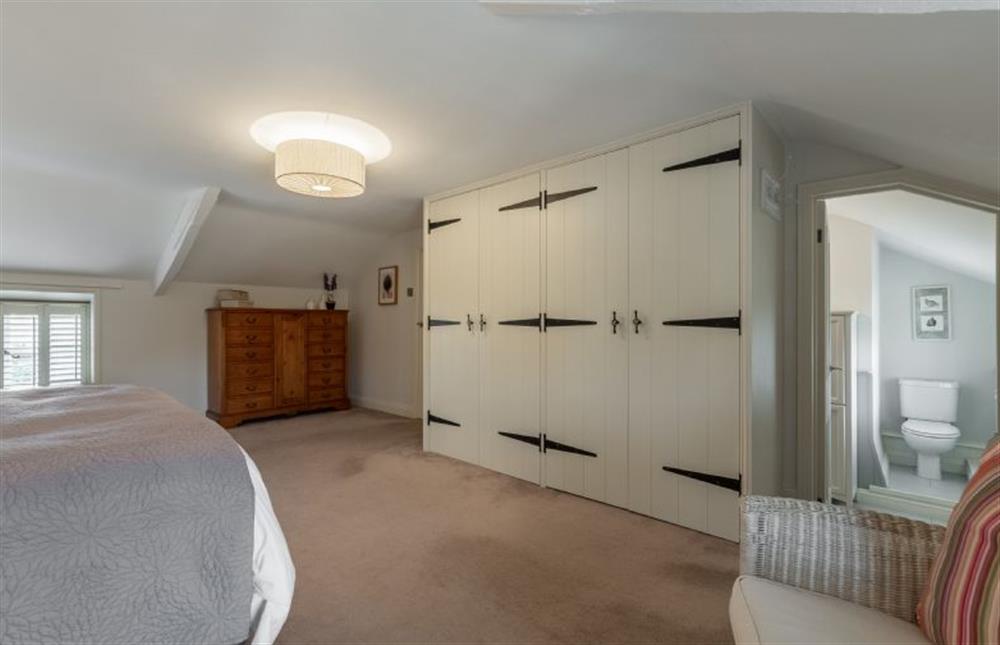 First floor: There is plenty of storage in the master bedroom at The Old Dairy, Great Bircham near Kings Lynn