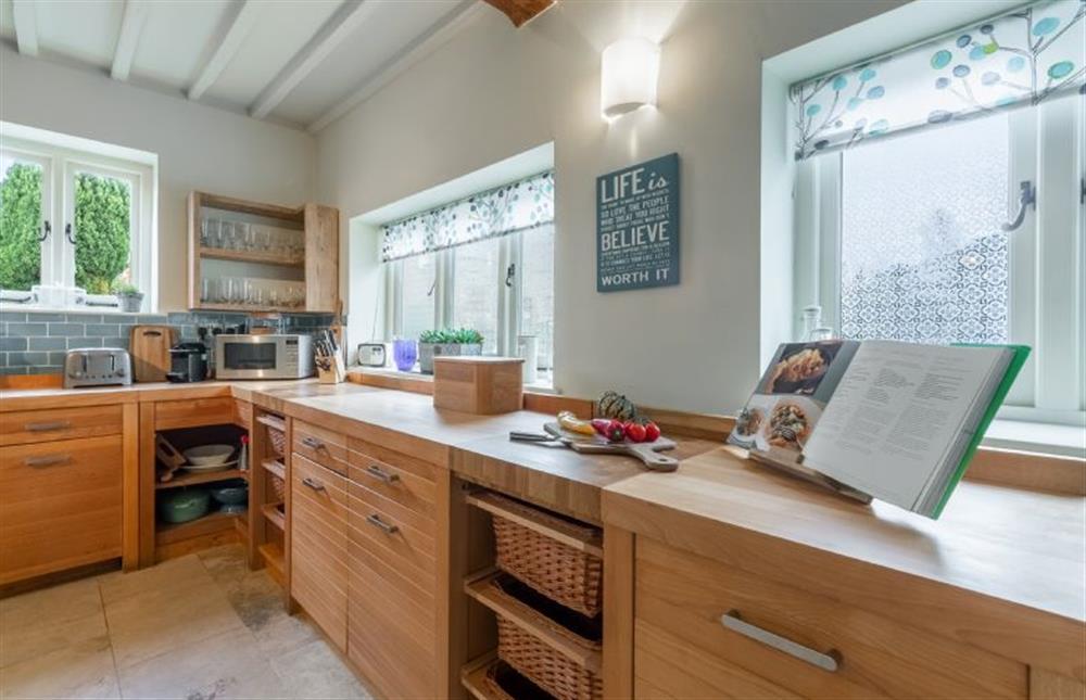 Ground floor: The kitchen is light, bright and spacious at The Old Dairy, Great Bircham near Kings Lynn