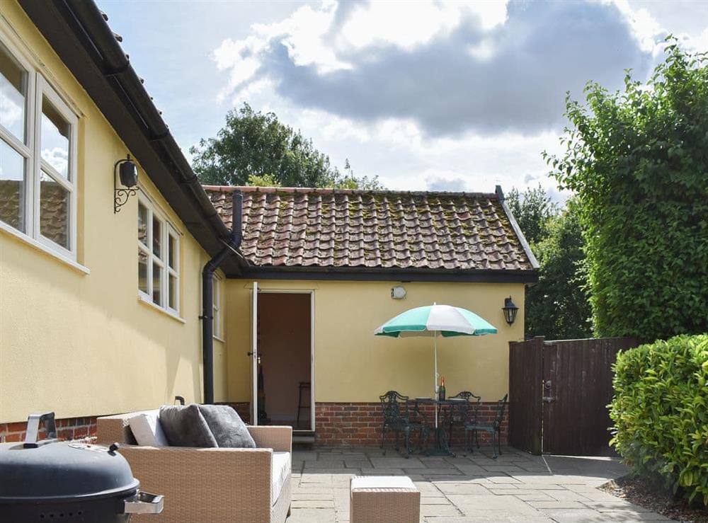 Wonderful patio ideal for alfresco entertaining at The Old Dairy in Mellis, near Eye, Suffolk