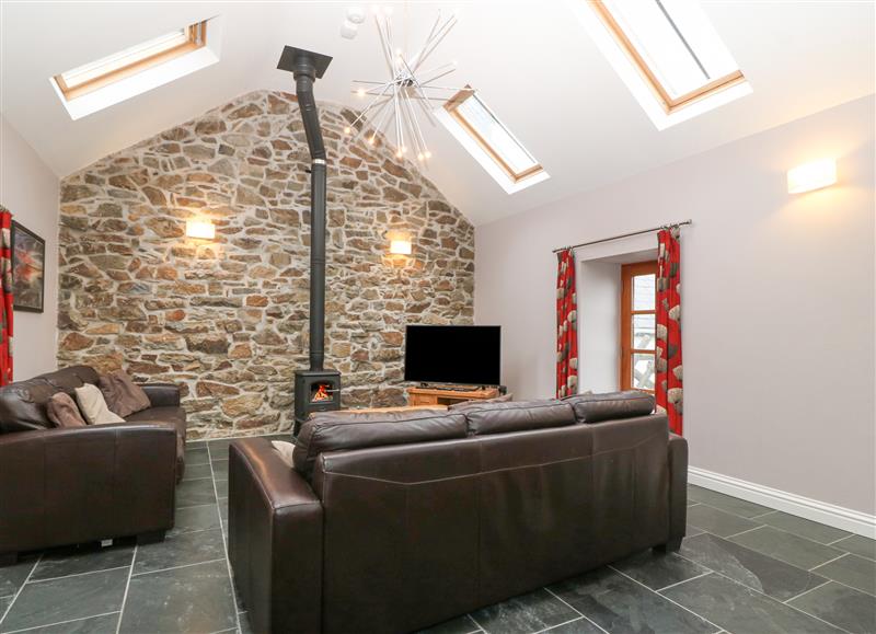 This is the living room at The Old Dairy, Sarn Bach near Abersoch