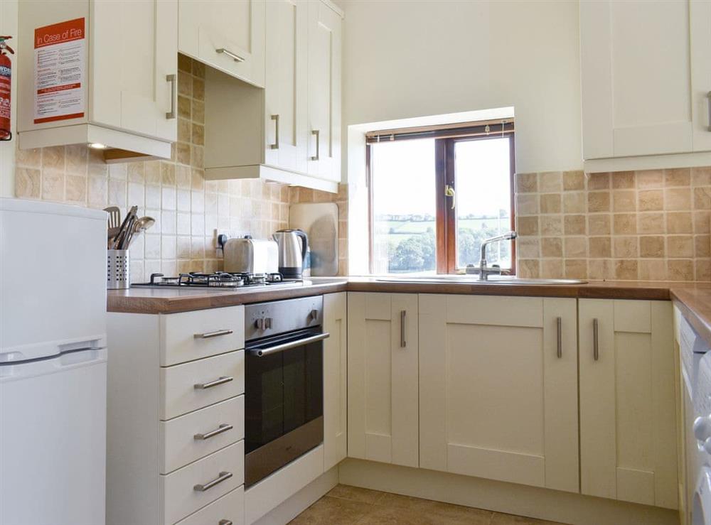 Fully appointed fitted kitchen at The Old Dairy in Thorncombe, near Broadwindsor, Dorset, England