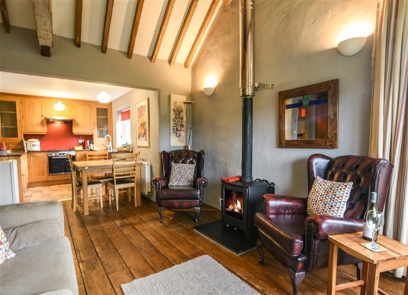 This is the living room at The Old Dairy, Whitchurch Canonicorum near Charmouth