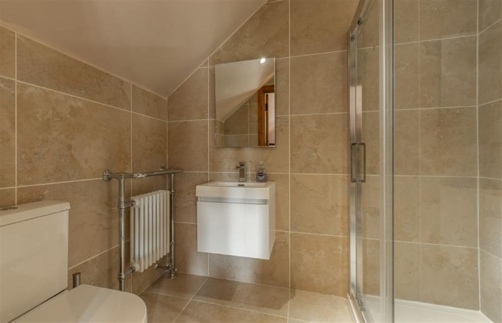 First floor: En-suite shower room to bedroom  at The Old English Barn and Cart Shed, Paston near North Walsham