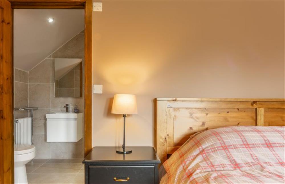 First floor: En-suite to bedroom two with walk-in shower, wash basin and WC at The Old English Barn and Cart Shed, Paston near North Walsham