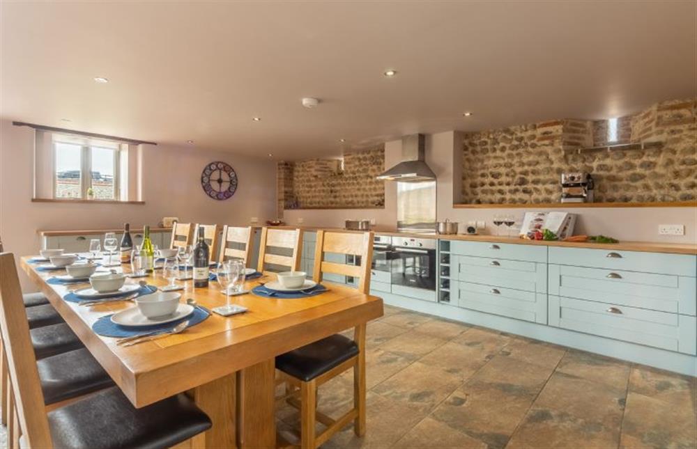 Ground floor: Kitchen and dining area (photo 2) at The Old English Barn and Cart Shed, Paston near North Walsham