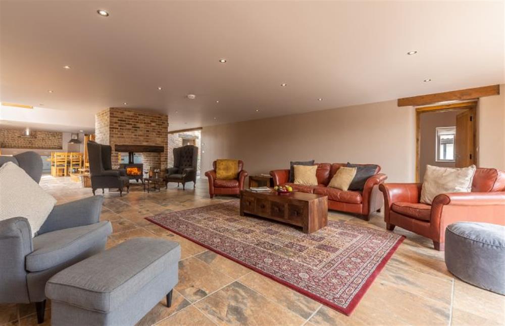Ground floor: Open-plan living  at The Old English Barn and Cart Shed, Paston near North Walsham