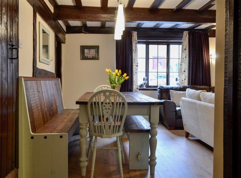Dining area at The Old Farmhouse in Blakeney, Gloucestershire