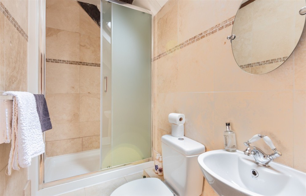 The bathroom at The Old Farmhouse in Combe Martin