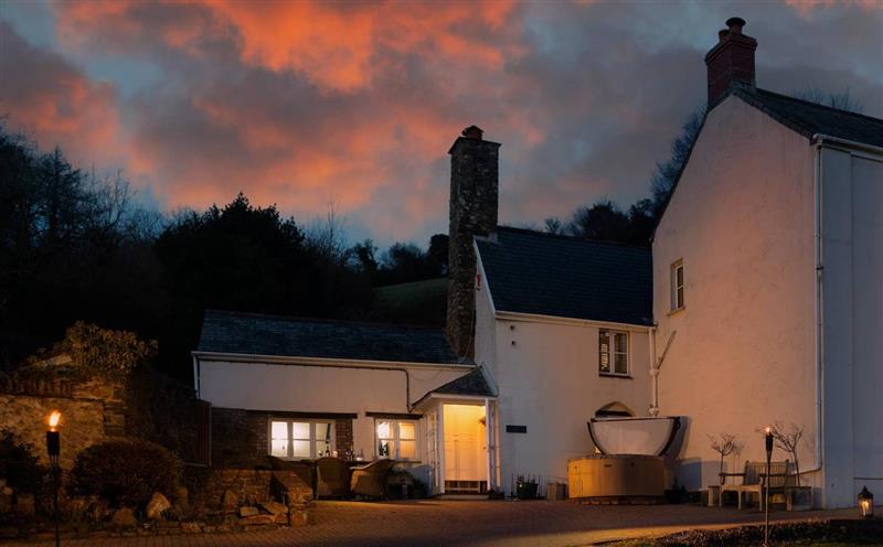 The setting at The Old Farmhouse, Combe Martin