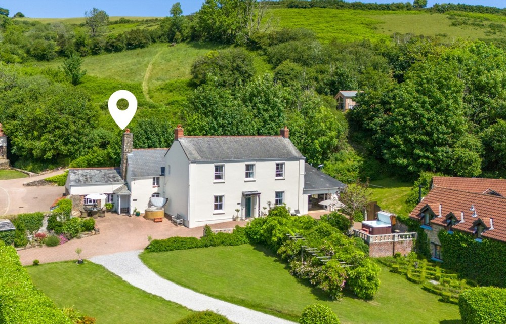 This is the garden at The Old Farmhouse in Combe Martin