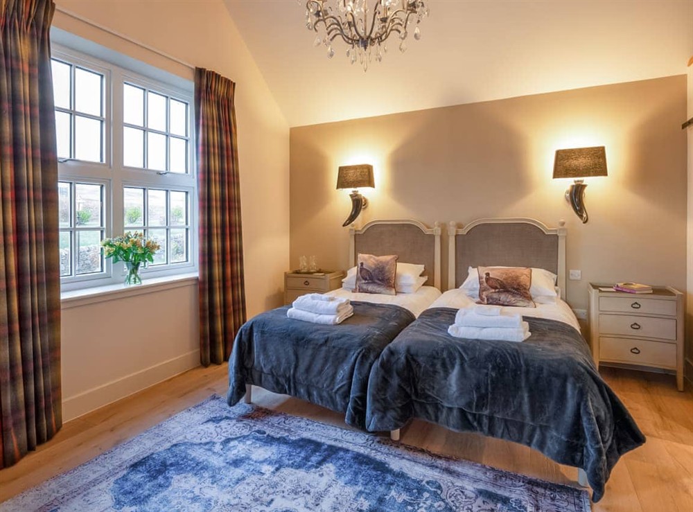 Twin bedroom at The Old Farmhouse in Logiealmond, near Crieff, Perthshire