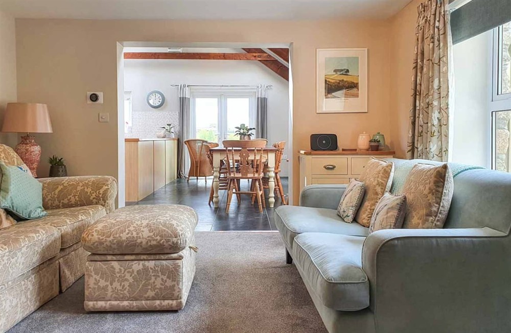 Living area at The Old Farmhouse in Wadebridge, Cornwall
