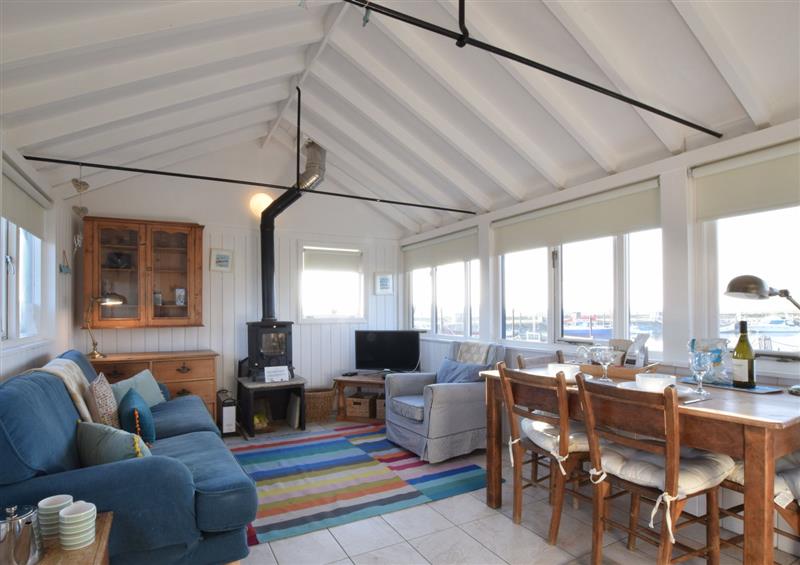 Relax in the living area at The Old Fishermans Hut, Southwold