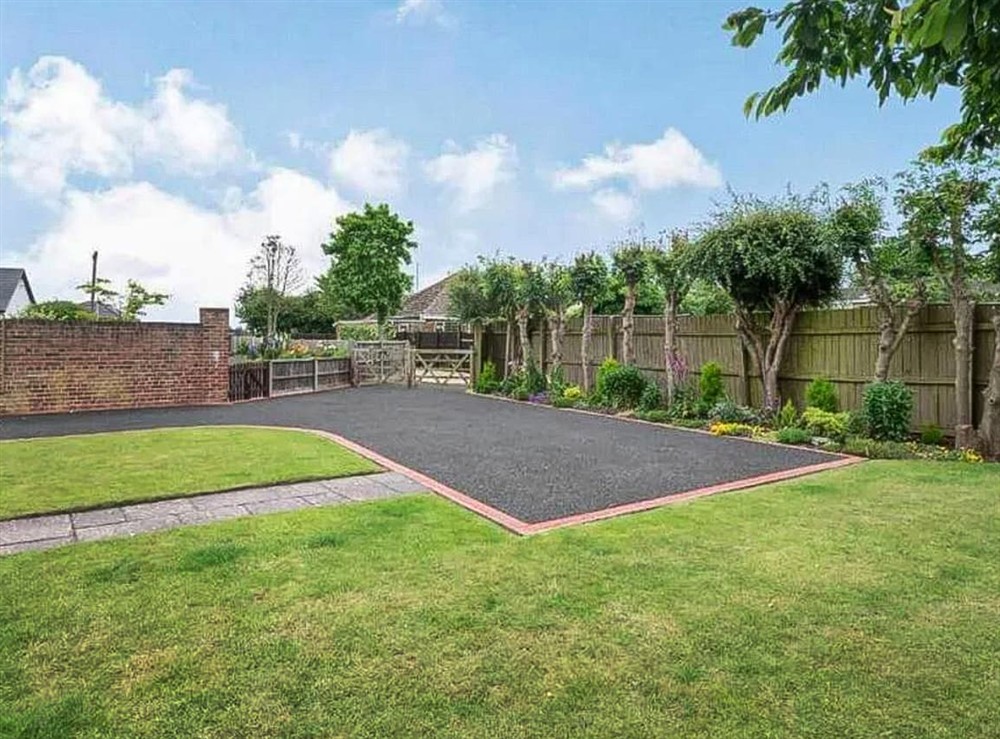 Patio at The Old Foundry Holiday Cottage in Burgh Le Marsh, near Skegness, Lincolnshire
