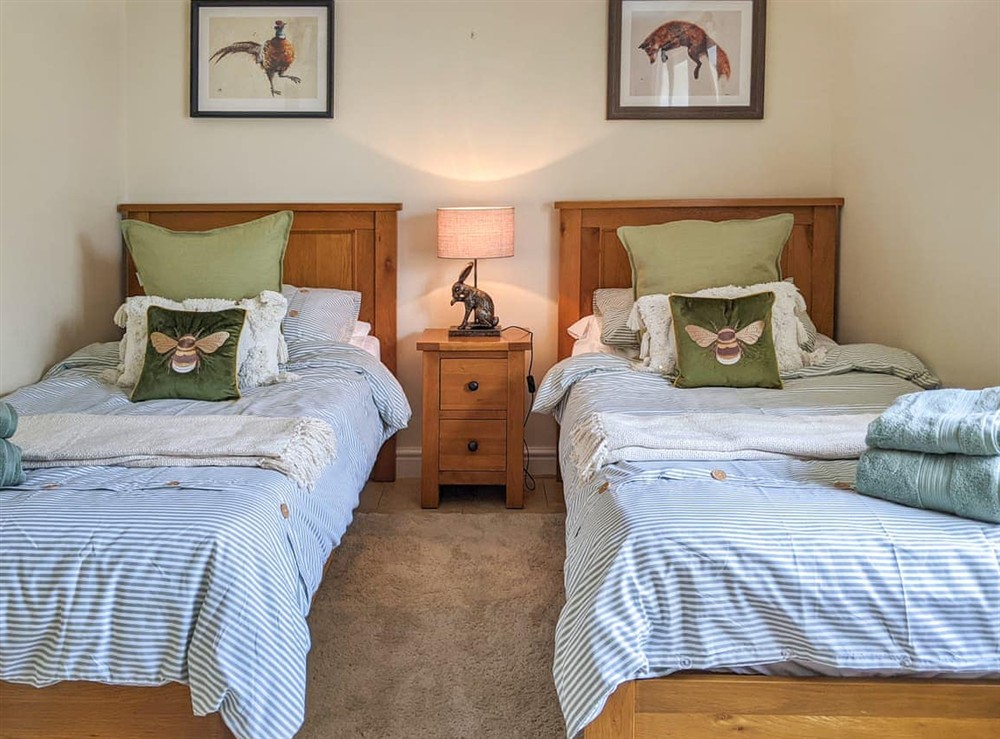 Twin bedroom at The Old Foundry Holiday Cottage in Burgh Le Marsh, near Skegness, Lincolnshire