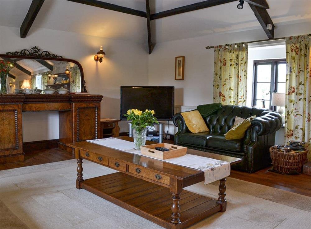Living room at The Old Granary in Launcells, near Bude, Cornwall