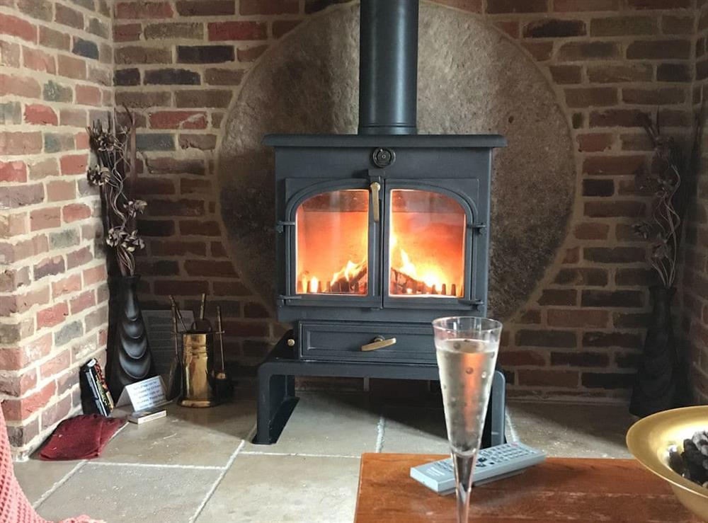 Cosy romantic nights in front of the log fire at The Old Granary in Sloothby, near Alford, Lincolnshire