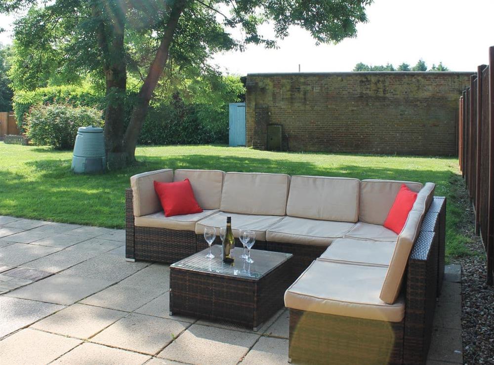 Outdoor area at The Old Hall Coach House in Tacolneston, near Wymondham, Norfolk