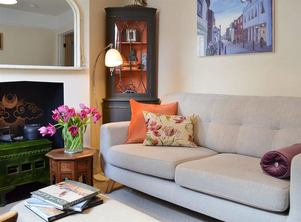 Cosy and comfortable living room at The Old Laundry Cottage in Hythe, Kent