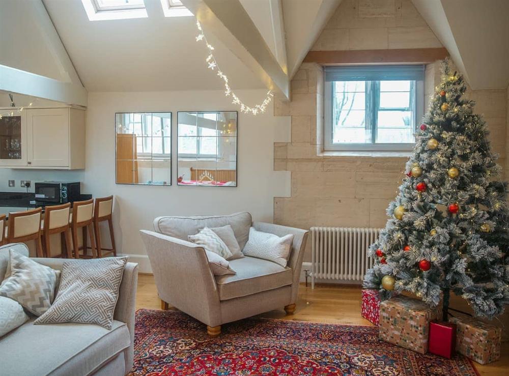 Fully decorated over the festive period at The Old Library, Apartment 1 in Painswick, Gloucestershire