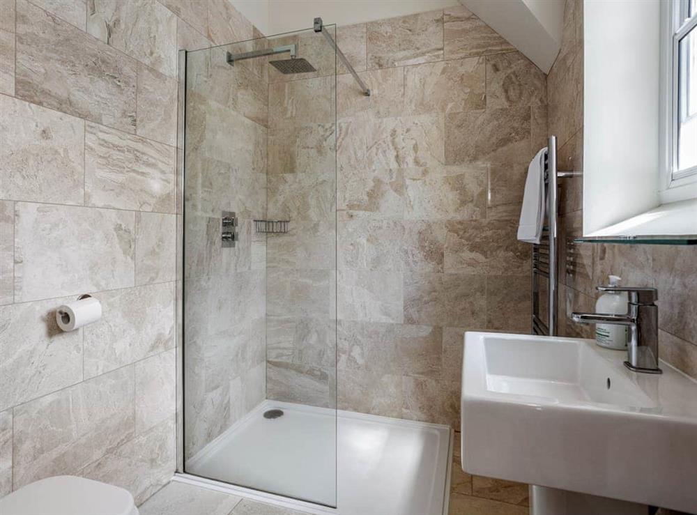 Shower room at The Old Library, Apartment 1 in Painswick, Gloucestershire