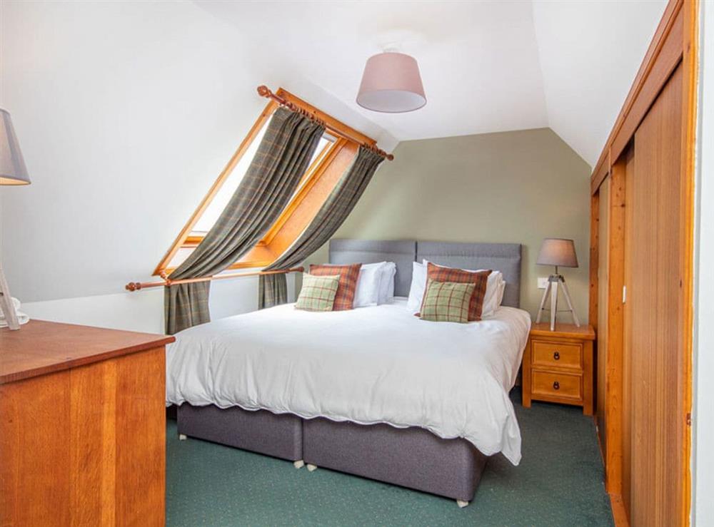Double bedroom at The Old Library in Brora, Sutherland