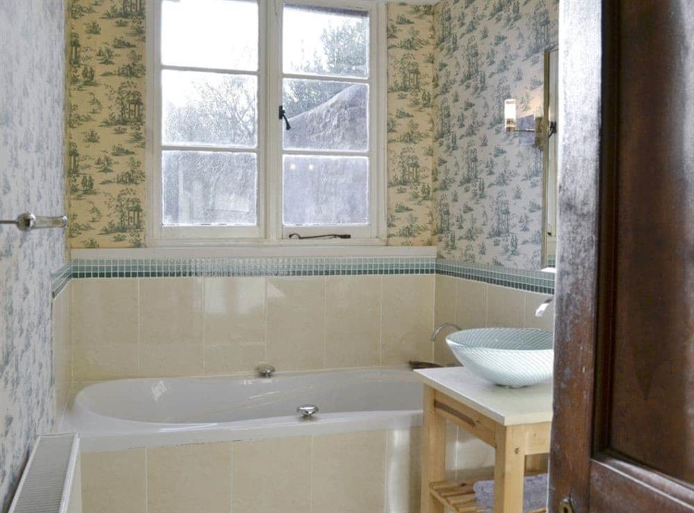 En-suite bathroom at The Old Manor in Dunster, near Minehead, Somerset