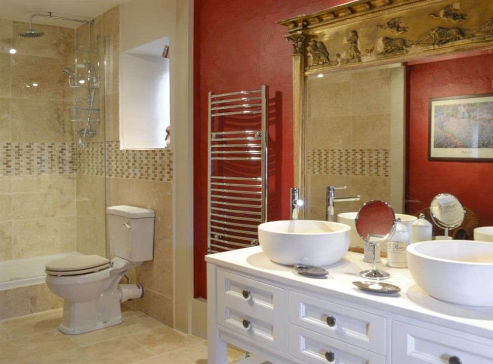 Large en-suite shower room at The Old Manor in Dunster, near Minehead, Somerset