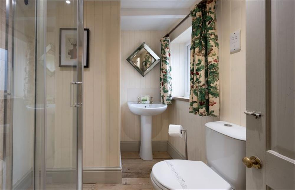 En-suite with large walk in shower at The Old Manor House, Brancaster near Kings Lynn