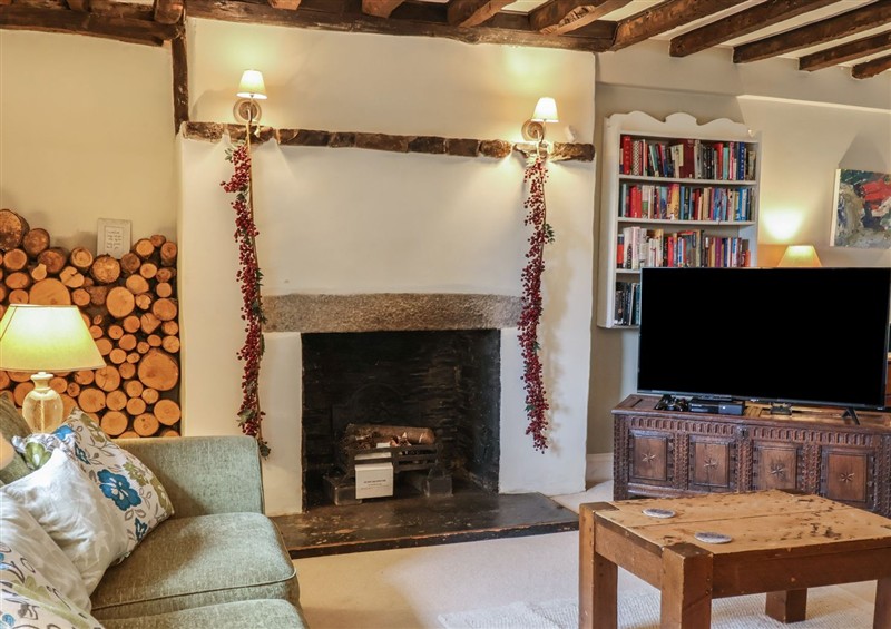 The living room at The Old Manor House, Lifton