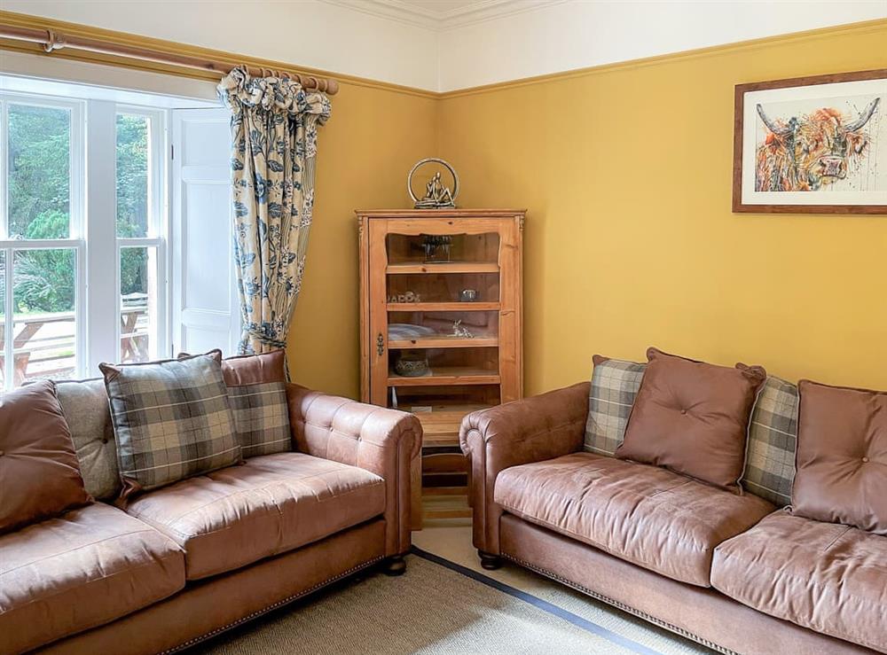 Living room at The Old Manse in Glenclova, near Kirriemuir, Angus