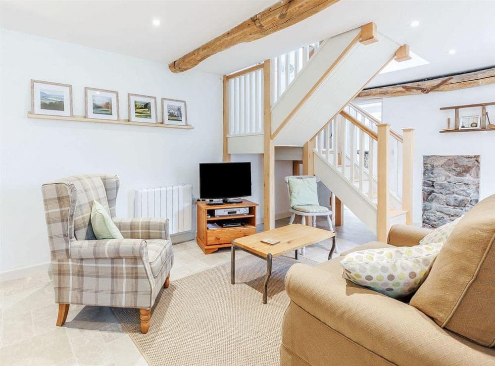 Open plan living space at The Old Milking Parlour in Lydbury North, Shropshire
