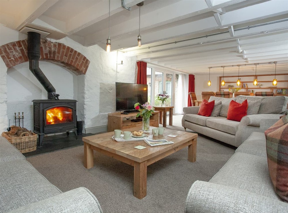 Living area at The Old Mill in Marldon, near Paignton, Devon