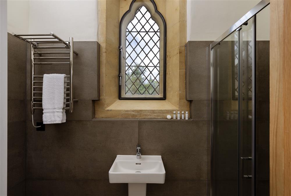 Ground floor: Shower room with walk-in shower, wash basin and WC at The Old Mission Church, Paxford, near Chipping Campden