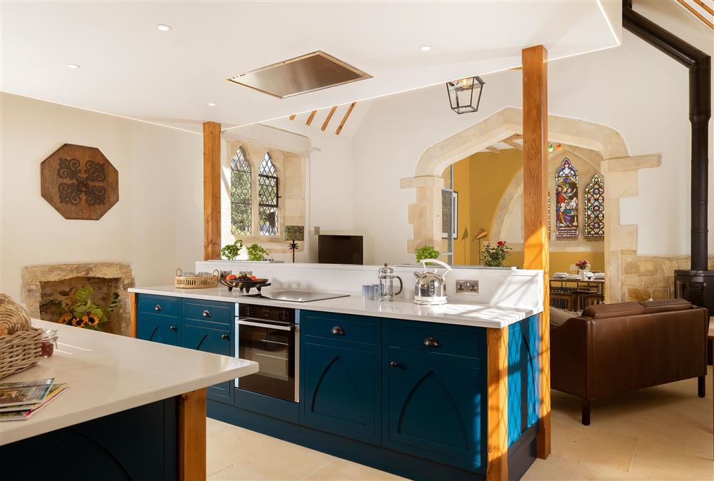 Ground floor: The well-equipped kitchen has all you need to cook up a storm at The Old Mission Church, Paxford, near Chipping Campden